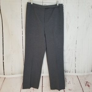Ann Taylor Loft Dress Pants Sz 12 Gray Blue Stripe